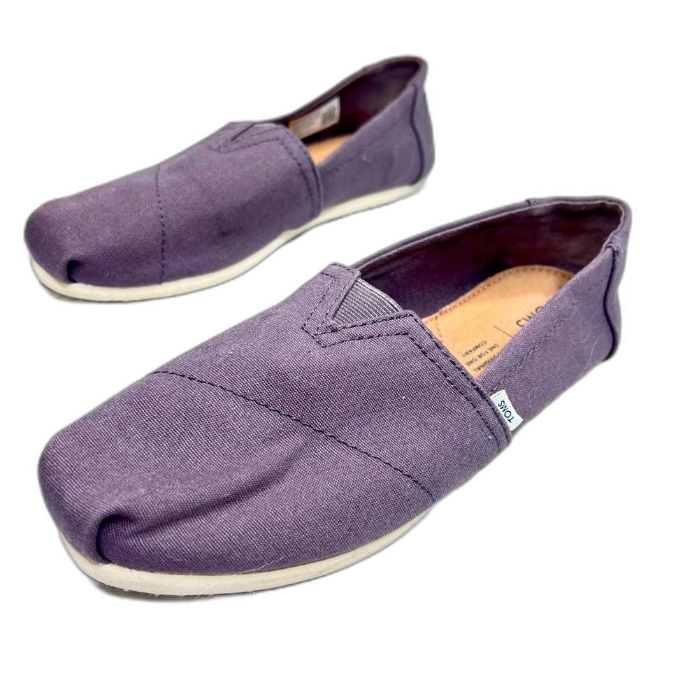 TOMS Women Classic Core Alpargata Slip-On Shoes 6.5 Comfortable Everyday flats
